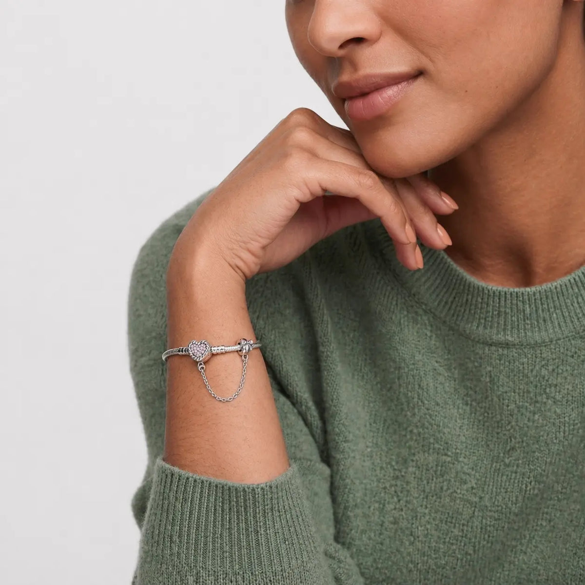 Heart Ribbon Bracelet